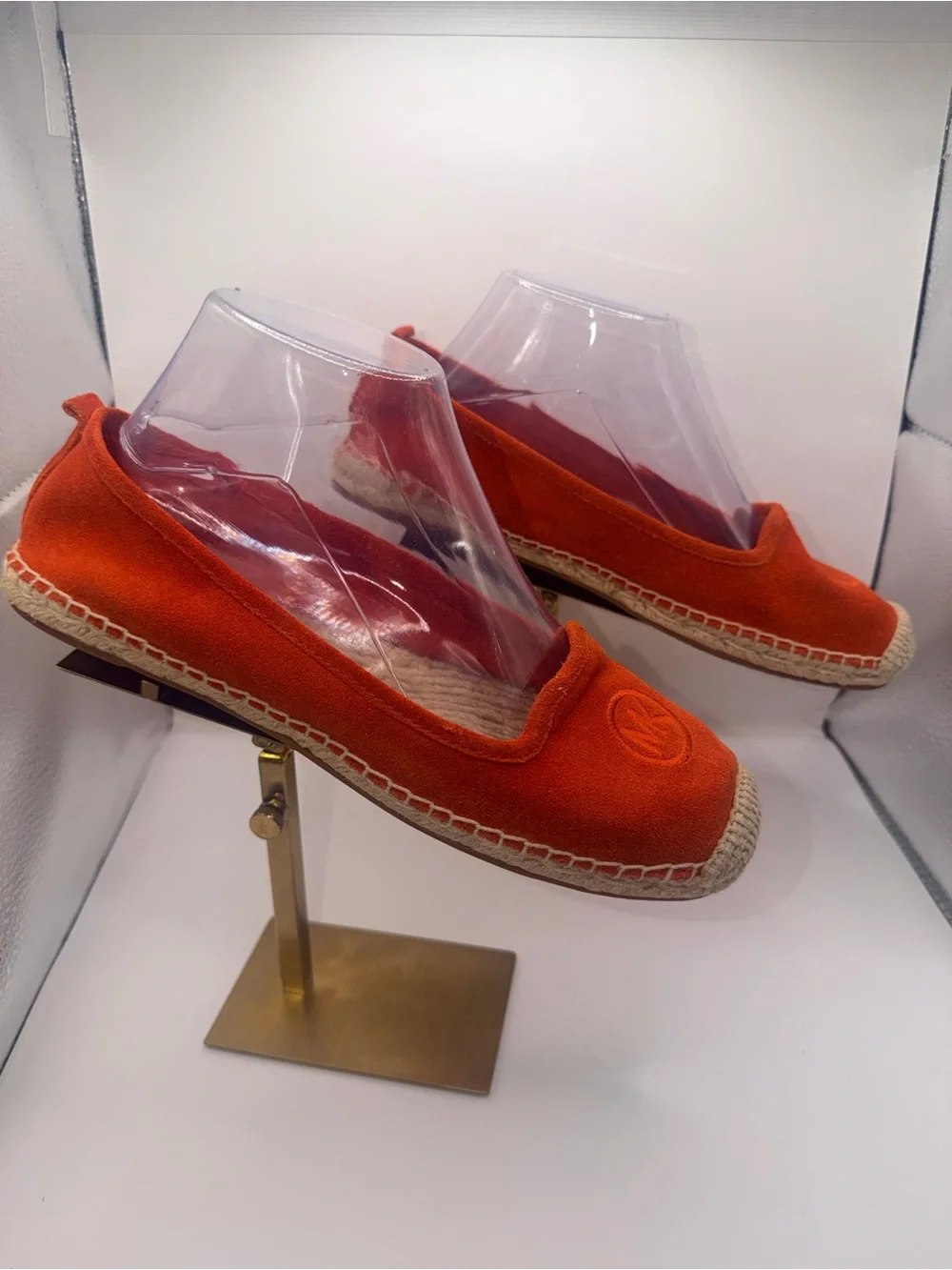 Michael Kors Orange Suede Espadrille Loafers